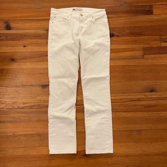 Levi's Denim - Levi's White Mid-Rise Skinny Jeans Silver Tab Womens 30X30